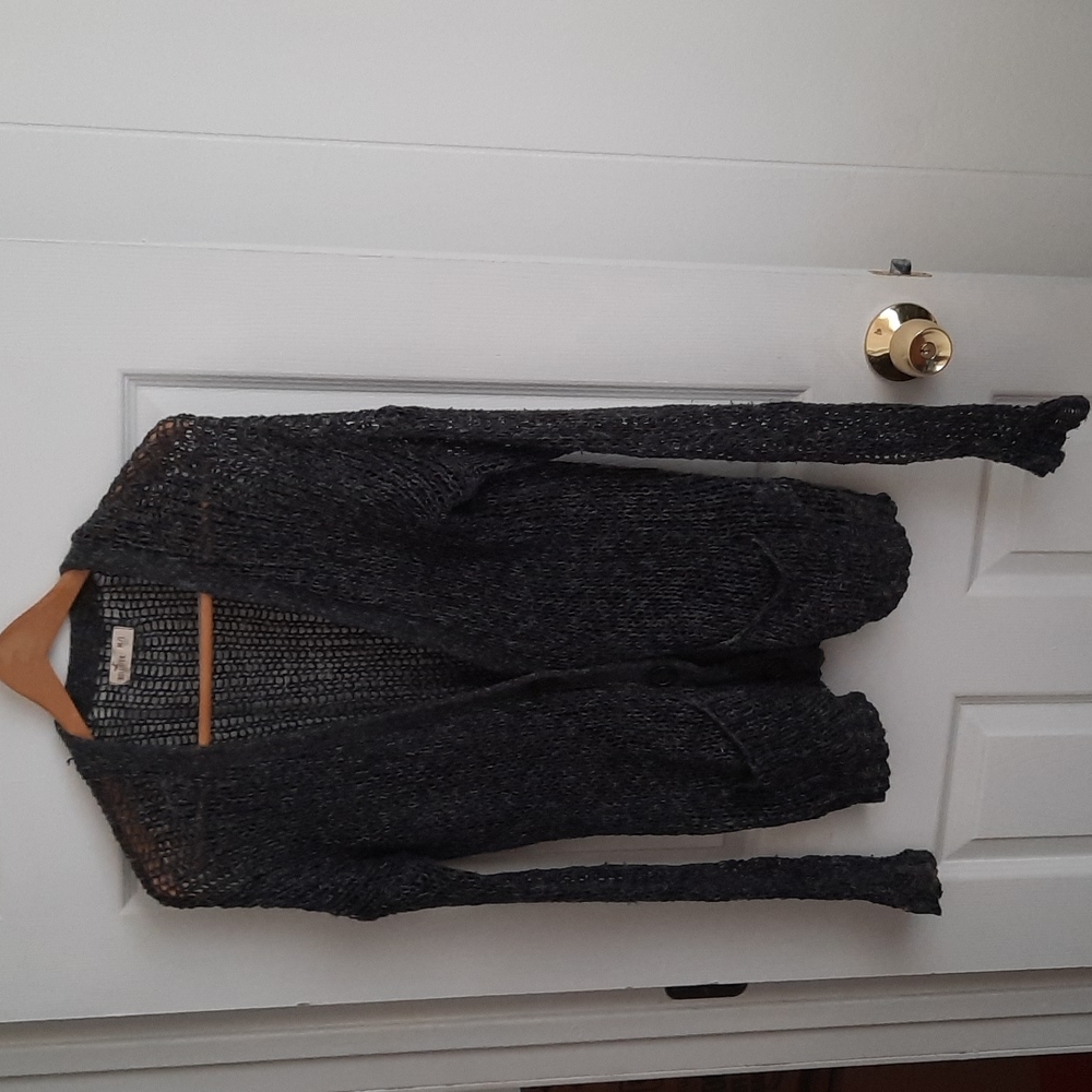 Hollister sweater, loose knit, dark gray, size M/L